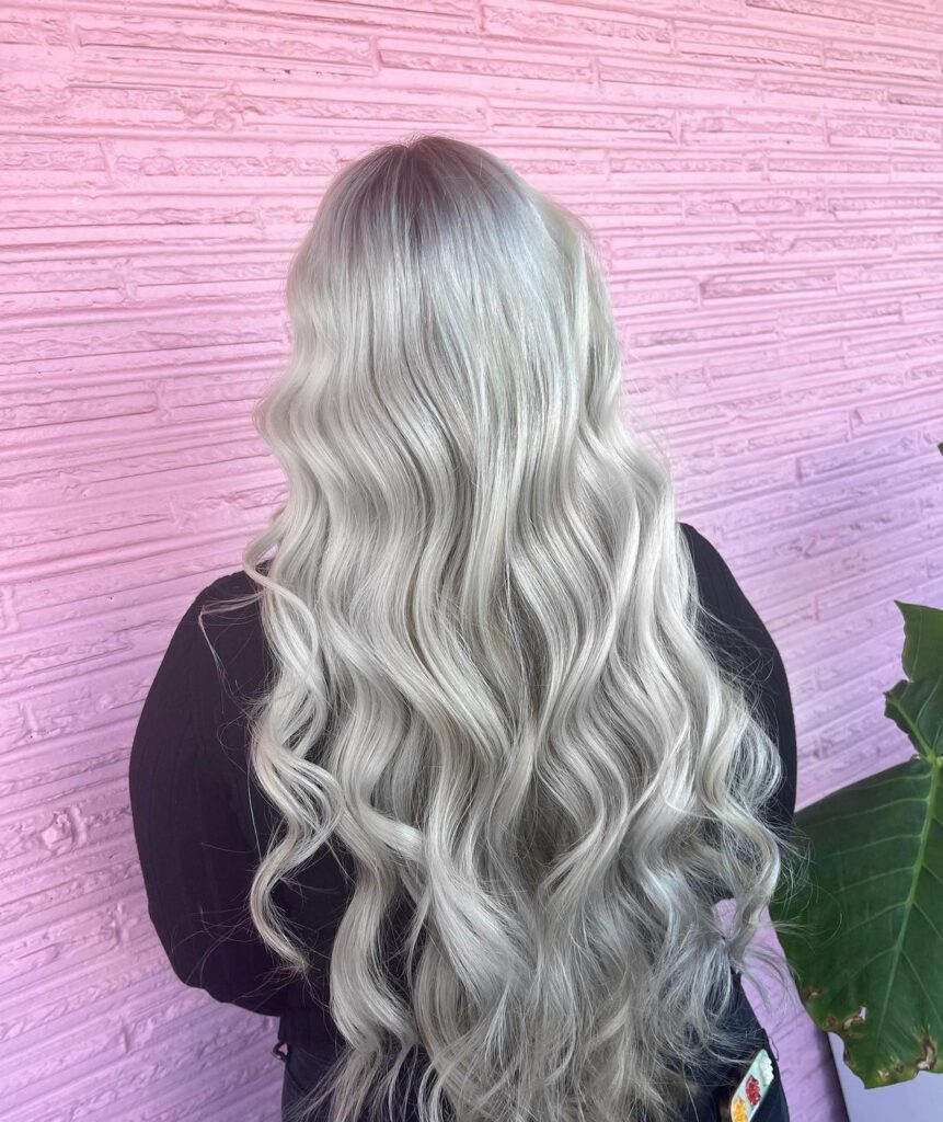 Woman with silver hair